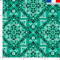 Bandana - Fond vert émeraude