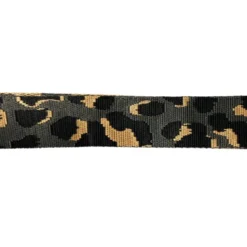 Bandoulière sangle léopard 38mm anthracite et ocre