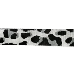Bandoulière sangle léopard 38mm gris galet et grise