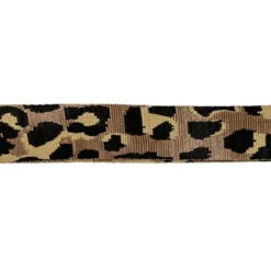 Bandoulière sangle léopard 38mm mordoré et beige