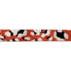 Bandoulière sangle léopard 38mm rouge orangé et blanc grisé
