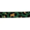 Bandoulière sangle léopard 38mm verte et ocre