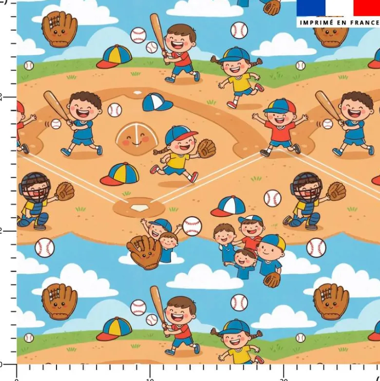 Baseball enfant - Fond bleu