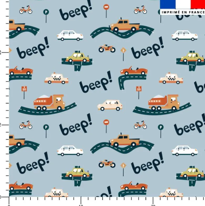 Beep beep - Fond bleu