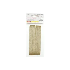 Biais 20mm thermocollant lamé or