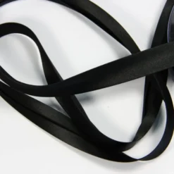 Biais replié satin noir 20mm