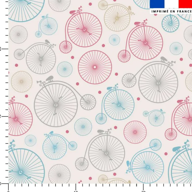 Bicyclette grand bi - Fond écru
