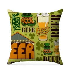 Bière et motif fantaisie St Patrick - Fond vert clair
