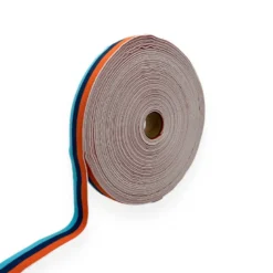 Bobine de 25m d'élastique 30 mm bleu ciel, bleu marine, et orange