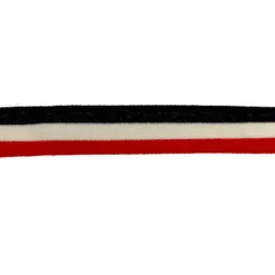 Bobine de 25m d'élastique 30 mm noir, blanc, rouge