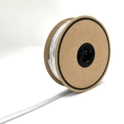Bobine 25m passepoil lurex argent 10mm