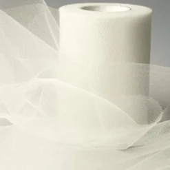 Bobine 40 m ruban de tulle 10 cm ivoire