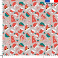Bonnet de Noel - Fond gris