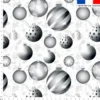 Boules de Nöel silver - Fond blanc