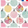 Boules de Noel multicolores - Fond blanc