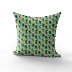 Cactus effet 3D - Fond vert clair
