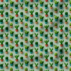 Cactus effet 3D - Fond vert clair