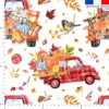 Camion pick-up vintage d'automne - Fond blanc