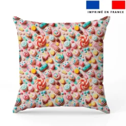 Candy party effet 3D - Fond rose clair