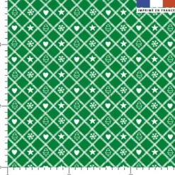 Carreaux alsaciens - Fond vert - Création Andréa Leonelli