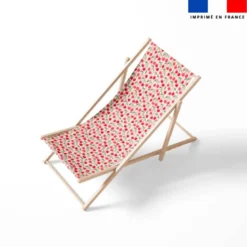 Cerise et fines rayures rouges - Fond blanc