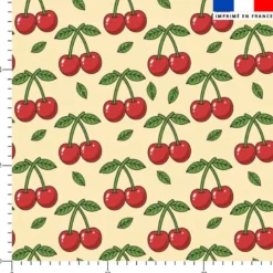 Cerise Rétro - Fond Beige