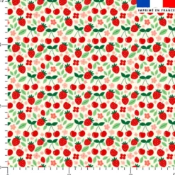 Cerises et fraises gourmandes - Fond écru