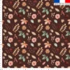 Chataigne et feuilles - Fond marron