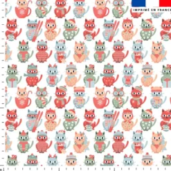 Chat d'hiver - Fond blanc