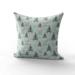 Chat meow christmas - Fond bleu glacier