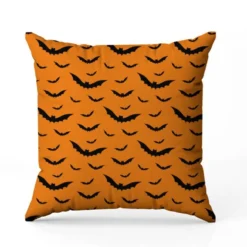 Chauves-souris noires - Fond orange