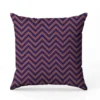 Chevrons noirs et oranges - Fond violet