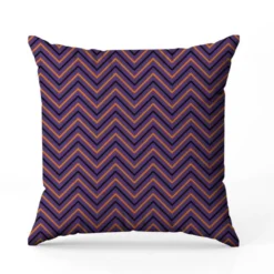 Chevrons noirs et oranges - Fond violet