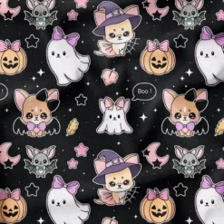 Chiens d'Halloween - Fond noir - Création Jolifox