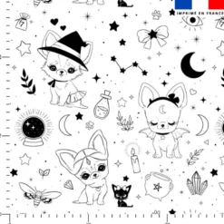 Chiens sorciers - Fond blanc - Création Jolifox