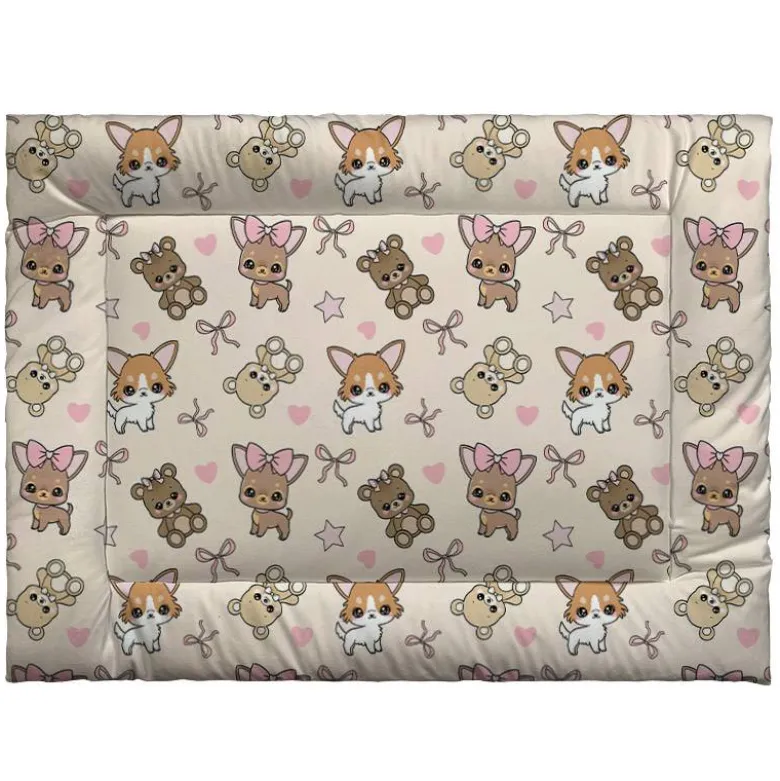 Chihuahua et ours - Fond crème - Création Jolifox