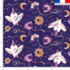 Chouette magicienne - Fond violet foncé - Création Stillistic