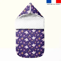 Chouette magicienne - Fond violet foncé - Création Stillistic
