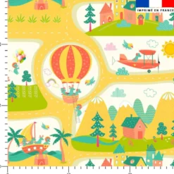 Circuit animaux en vacances - Fond beige