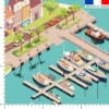 Circuit bateaux - Fond bleu