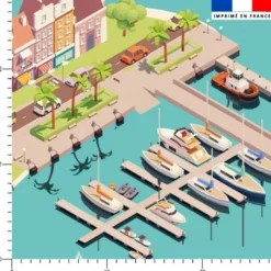 Circuit bateaux - Fond bleu