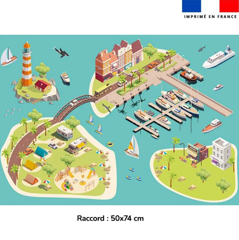Circuit bateaux - Fond bleu