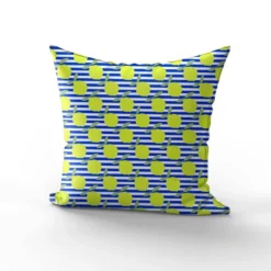 Citron effet fluo et rayure bleue - Fond blanc