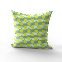 Citron effet fluo et rayure verte - Fond blanc