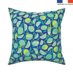 Citron - Fond bleu cobalt - Création Andréa Leonelli