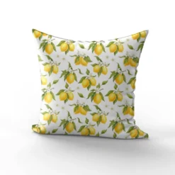 Citrons Et Fleurs Blanches - Fond Blanc