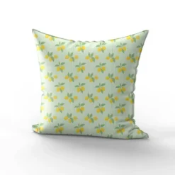 Citrons et rayures fines vertes - Fond blanc