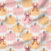 Citrouille beige et rose ruban - Fond blanc