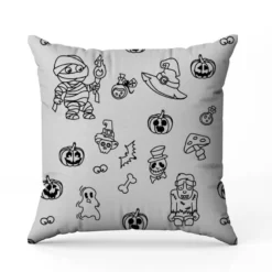 Citrouille et monstres d'halloween - Fond blanc