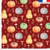 Citrouille et potiron - Fond rouge foncé
